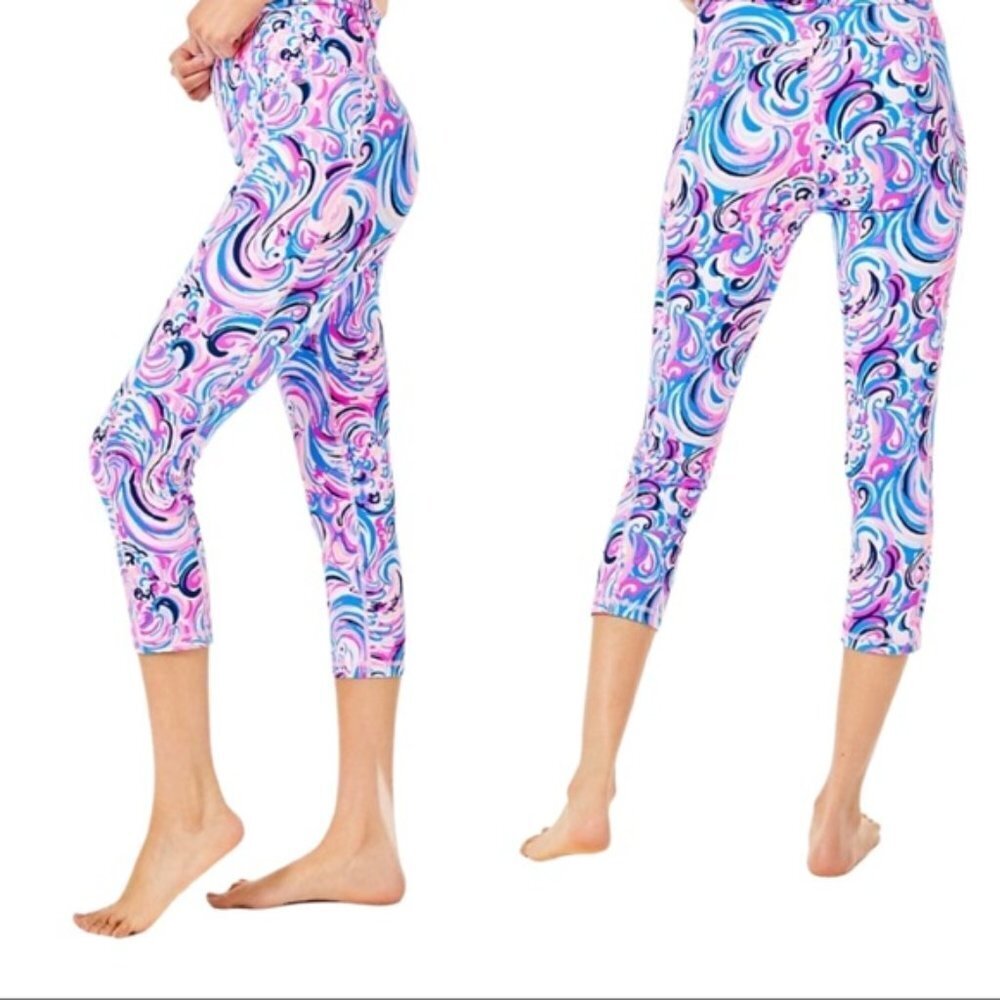 NWT Lilly Pulitzer Luxletic Leggings Flamingoals